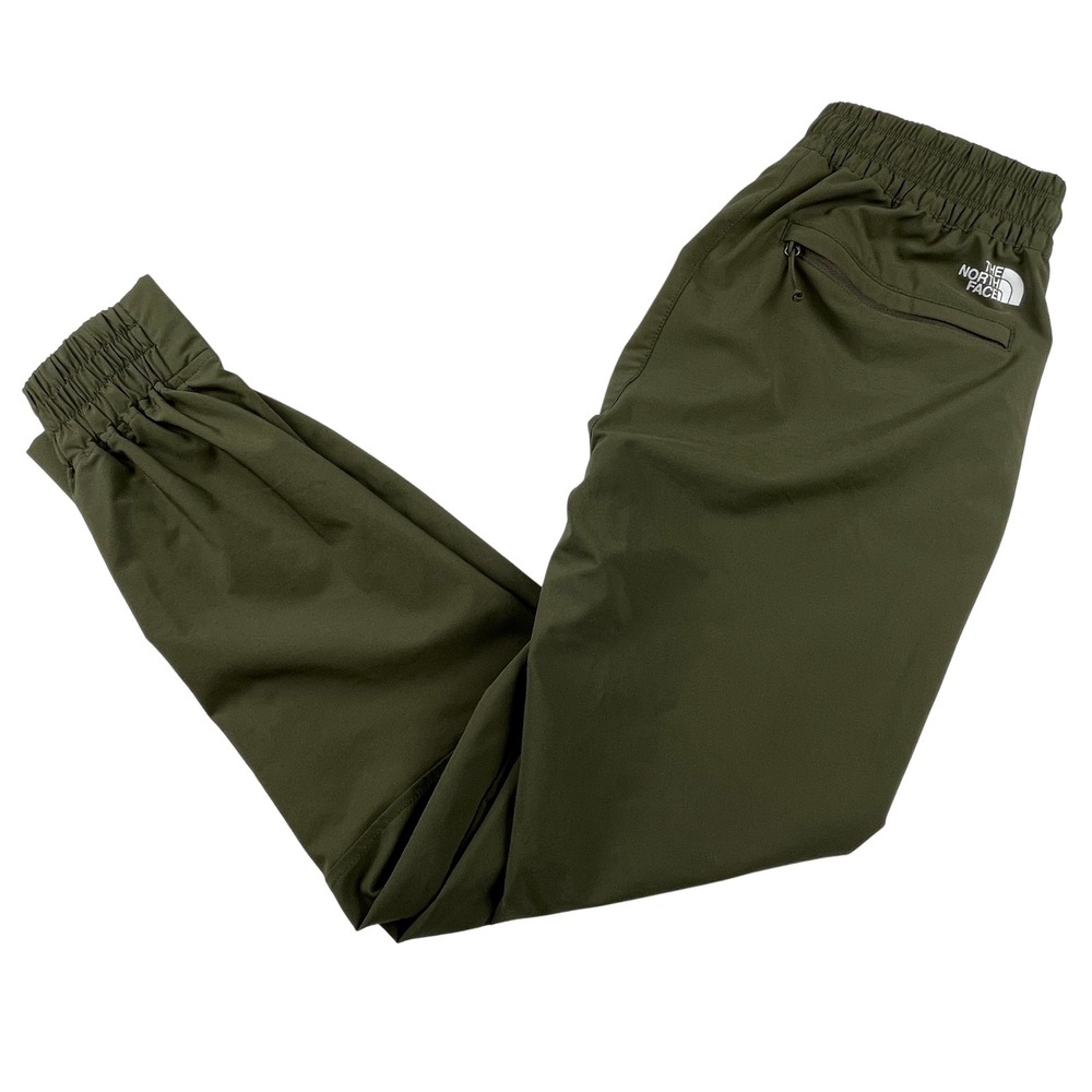The North Face Women XS Standard Jogger Pants Drawstring Zip Pockets Olive Green